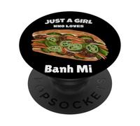 Banh Mi Vietnamese Sandwich Vietnam Comida Divertida Chicas Mujeres PopSockets PopGrip Adhesivo
