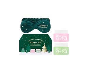 BANILA CO Bálsamo limpiador Clean it Zero Edición especial navideña | Desmaquillante vegano coreano, original, limpiador facial que aclara los poros | Diadema gratis incluida, set de regalo