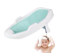 Bañista para bebés Tumbona para bebés transpirable 0-24 meses con orificio de drenaje Bañera para Bañista portátil diario Bañeras plegables antideslizantes para recién nacidos Verde