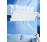 BANJEKT Deflector de aire acondicionado, de metal, ajustable, para aire acondicionado, universal, antidirecto Blowing, aletas de aire acondicionado para casa/oficina
