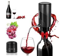 BANJILI Aireador y vertedor de vino eléctrico con tapón, Decantadores de vino automáticos inteligentes, Dispensador de vino recargable con cable USB, Los mejores regalos para el vino