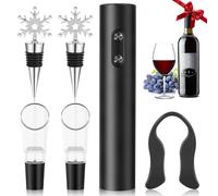 BANJILI Sacacorchos eléctrico para vino, sacacorchos eléctrico profesional automático, abrebotellas eléctrico, juego de regalo abrebotellas eléctrico 6 en 1, juego de regalo para amantes del vino