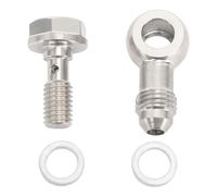 Banjo Bolt Kit de alta capacidad de fuga de acero inoxidable Conexión para sistemas de tubería M8 x 1,25 mm a AN4 Tamaño 4 Accesorios incluidos