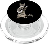 Banjo Cat - Funny Retro Style Bluegrass & Tabby Cat Lover PopSockets PopGrip para MagSafe