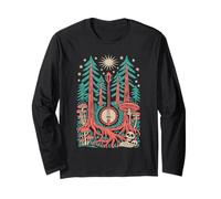 Banjo Music Nature Lover Trees and Skull Design Manga Larga