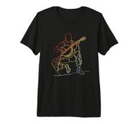 Banjo Player Line Art Retro Style Bluegrass Music Camiseta Premium
