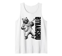 Banjo Playing Bear Festival de Bluegrass de Nashville Tennessee Camiseta sin Mangas