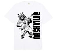 Banjo Playing Bear Festival de Bluegrass de Nashville Tennessee Comfort Colors Adult Heavyweight T-Shirt