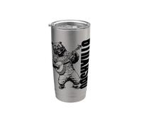 Banjo Playing Bear Festival de Bluegrass de Nashville Tennessee Vaso térmico de acero inoxidable de doble pared
