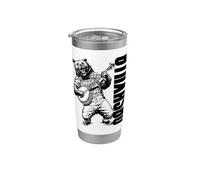 Banjo Playing Bear Festival de Bluegrass de Nashville Tennessee Vaso térmico de acero inoxidable de doble pared