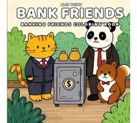 Bank Friends Coloring Book: 30 Cute Animal Characters Working at the Bank - Fun and Relaxing Coloring Pages for Kids: Friendly animals working at the bank to color and enjoy.