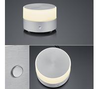 BANKAMP Button lámpara mesa LED alto 11cm aluminio