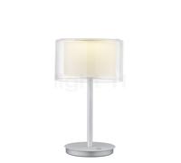 Bankamp Grand, lámpara de sobremesa LED, aluminio anodizado/vidrio cristalino