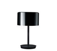 Bankamp Grand, lámpara de sobremesa LED, antracita mate/vidrio negro/dorado