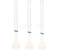 Bankamp Grazia, lámpara de suspensión LED 3 focos, níquel mate