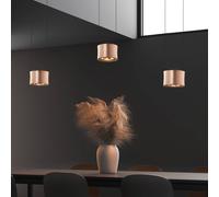 Bankamp Impulse, lámpara de suspensión LED 3 focos, oro rosa