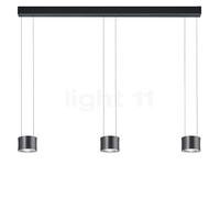 Bankamp Impulse, lámpara de suspensión LED 3 focos, antracita mate