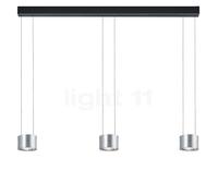 Bankamp Impulse, lámpara de suspensión LED 3 focos, níquel mate