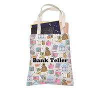 Banker Life Bank Teller - Bolsa de la compra para el personal del banco financiero, regalo de agradecimiento, Cajero bancario, 35cm ( 13.78 inch ) * 38 cm ( 14.96 inch)