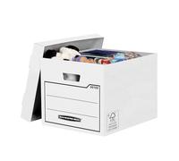 Bankers Box 00155, Caja de almacenamiento, Blanco, pack de 10 unidades