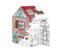 Bankers Box at Play Casa de cartón para niños Modelo Pastelería - Diseño de cafetería Artesanal - FSC y 100% reciclable - Juguete Creativo Interior XL ( 81.3 x 81.3 x 121.3 cm) - Desde 3 años