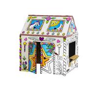 Bankers Box at Play Color en casa de Juegos Estable encantada, casa de Juegos de cartón y Actividad Artesanal de tamaño Real para niños y familias