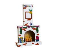BANKERS BOX Casa de Juegos de Cartón Chimenea Festiva para Niños XL (137 x 27,7 x 82 cm) - Casita para Colorear, Certificada FSC y Reciclable, Diversión Creativa - Desde 3 años