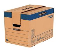 BANKERS BOX SmoothMove Cajas de transporte y mudanza súper resistentes, doble espesor, con asas, no necesita cinta de embalar, montaje automático FastFold, 37.5 litros, 30 x 30 x 40.5 cm, pack de 5