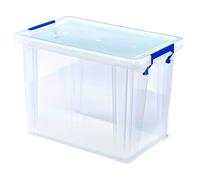 Bankers Box ProStore - Caja de almacenamiento de plástico con tapas, 18,5 L, superfuertes, apilables, (28 x 32 x 20 cm), transparente