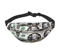 Banknote Patterns - Riñonera cruzada para niños, grande, de moda, para deportes, correr, ciclismo, viajes, pesca