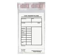 BankSupplies Cash Transmittal Bags | Tamper Evident | 6W x 9H | Case of 100 | Clear Polyurethane Film & Side Weld Seams | Audit Friendly | For Currency, Coin, Checks & Receipts