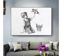 Banksy Game Changer Nurse Tribute Cuadro de arte de pared, póster de pintura en lienzo e imágenes para la decoración de la oficina del hospital 60x80cm sin marco
