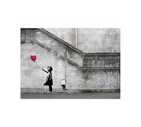 Banksy Graffiti Art There Is Always Hope Canvas Art Poster Niña sosteniendo un globo Pinturas para el diseño del hogar Decoración 80x120cm sin marco