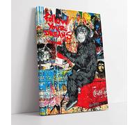 BANKSY GRAFFITI - Lienzo decorativo para pared, diseño de «Follow your dreams» (20 cm x 30 cm)