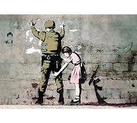Banksy Póster Soldado y niña (59 cm x 42 cm)