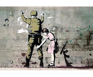 Banksy Póster Soldado y niña (59 cm x 42 cm)