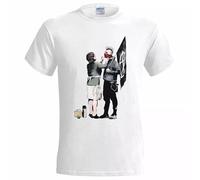 Banksy Punk Mum - Camiseta blanca de algodón, graffiti, urbana, arte, hombre, regalo, camiseta, blanco, XL