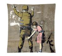 Banksy soldier Graffiti Quote Pillow Cases 18x18 inch Cushion Case (Two sides)
