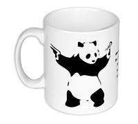Banksy Taza de cerámica, color blanco, 1 unidad (1 unidad)