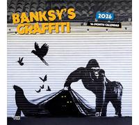 Banksy's Graffiti Official 2026 12 X 24 Inch (Hanging) Monthly Square Wall Calendar Plastic-Free