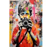 Banksyss Street Art Graffiti Painting - Rompecabezas De Arte Abstractos - Juegos De Memoria para Adultos - Family Fun Abstract Toys Gifts - 1000 Piezas Rompecabezas - Kw423Zk