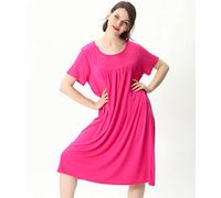 BANLUX Camisón para Mujer - Vestido De Verano para Mujer Tallas Grandes Ropa De Dormir Suelta Camisón Camisón De Algodón Cómodo Camisón De Manga Corta para Mujer 2Xl-7Xl, Estilo D, 6XL
