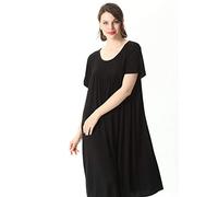 BANLUX Camisón para Mujer - Vestido De Verano para Mujer Tallas Grandes Ropa De Dormir Suelta Camisón Camisón De Algodón Cómodo Camisón De Manga Corta para Mujer 2Xl-7Xl, Estilo A, 7XL