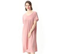 BANLUX Camisón para Mujer - Vestido De Verano para Mujer Tallas Grandes Ropa De Dormir Suelta Camisón Camisón De Algodón Cómodo Camisón De Manga Corta para Mujer 2Xl-7Xl, Estilo C, 5XL