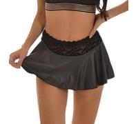 BANLUX Faldas Cortas para Mujer - Ultra Mini Sexy Mujer Falda Casual por Encima De La Rodilla Corto Verano Otoño Moda Dance Lady Party Club Wear,Black,L