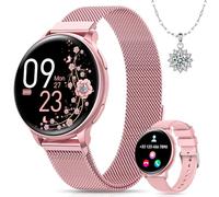 BANLVS Reloj Inteligente Mujer con Llamadas Bluetooth, 1,27" HD Smartwatch Mujer con 110 Modos Deportivos, Función Femenina, Pulsómetro SpO2 y Sueño, IP68 Impermeable Smartwatch para Android IOS, Rosa