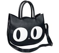 Banned Alternative Big Kitty Mujer Bolso de mano Negro, Negro, talla única, gótico