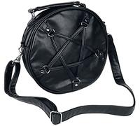 Banned Alternative Big Pentagram Mujer Bolsa de Mano Negro 100% Policloruro de Vinilo (PVC)