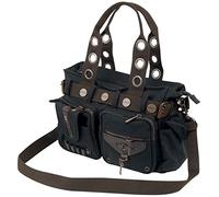 Banned Alternative Black Brown Key Unisex Mochila Bandolera Negro Algodón