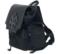 Banned Alternative Moloch Pentagram Mujer Mochila Negro 90% Algodón, 10% Poliuretano
